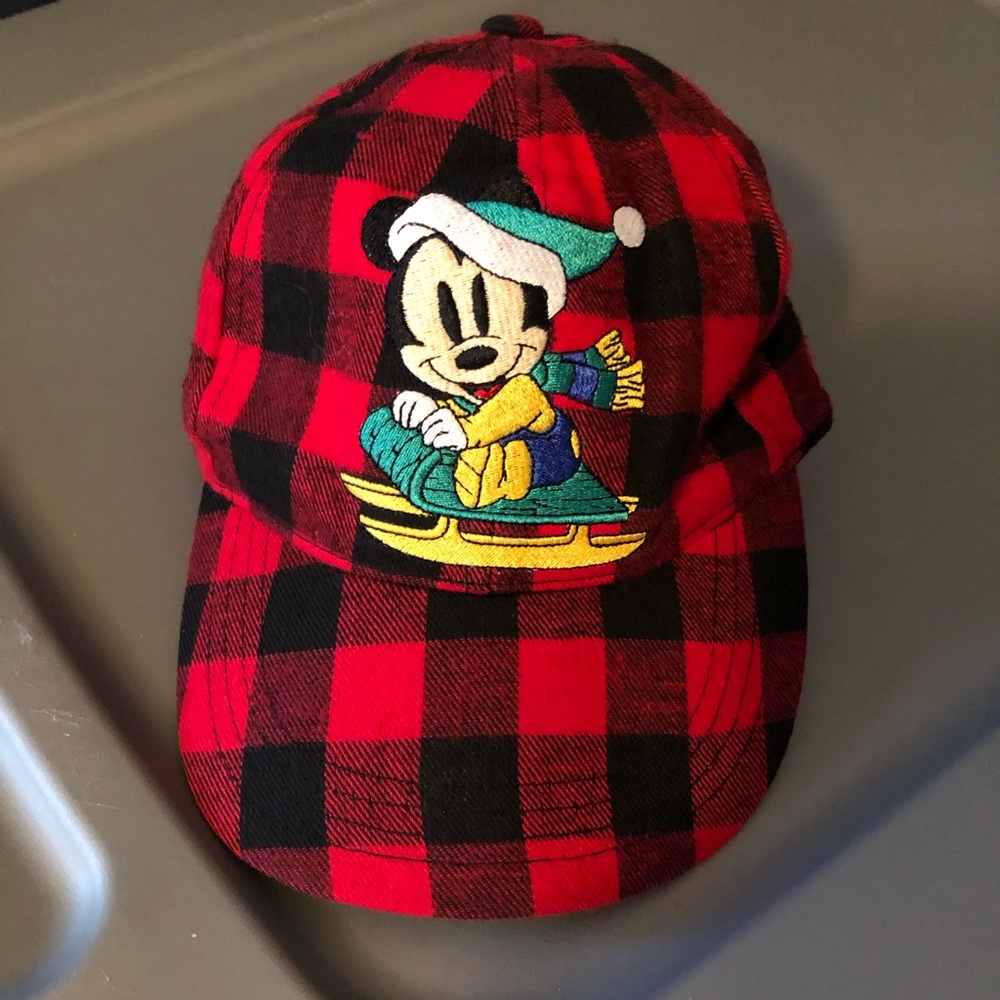 The Disney Store Plaid Mickey Mouse hat